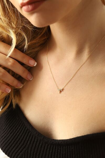 MOOM MÜCEVHERAT 14 Ayar Altın Kolye Minimal Yusufcuk Altın Kolye