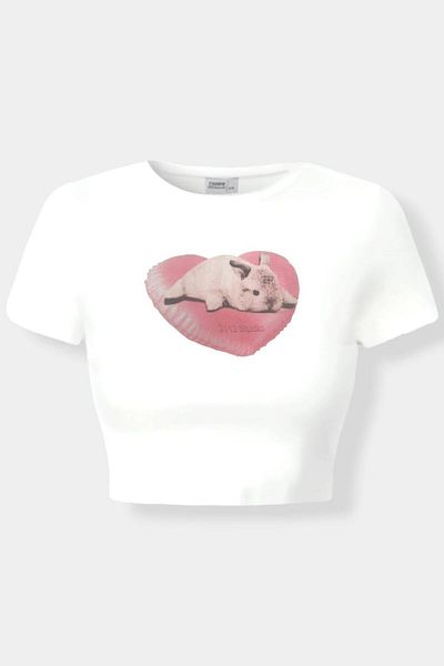 Carpe Ribbon Rabbit Crop Top