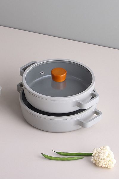 NEOFLAM 20-22cm Gray Fika Sahan Set - 2 Pieces