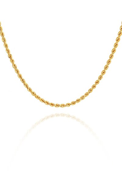 MOOM MÜCEVHERAT 50 Cm Kadın 14 Ayar Altın Halat Zincir