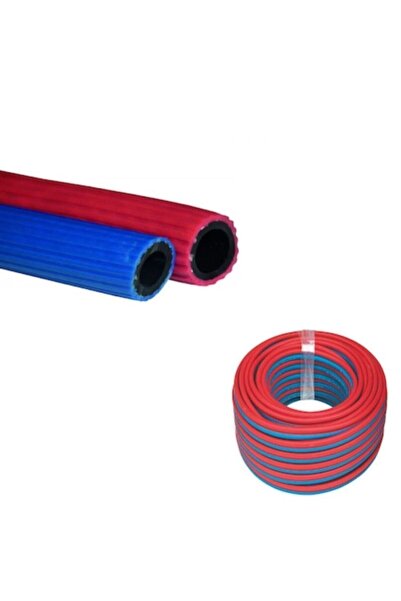 sel hortum Twın 8 mm x 25 Metre Yanmaz Çiftli Oksijen Asetilen Kaynak Hortumu