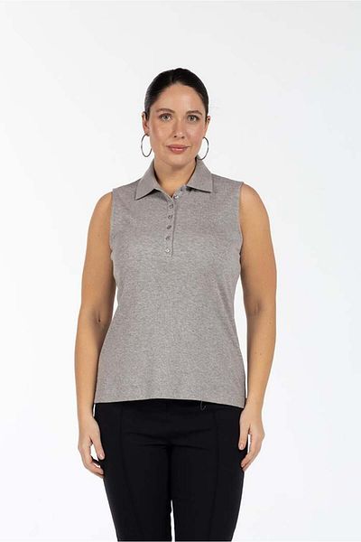 LUOKK Megan Polo Collar Large Size Athlete Gray