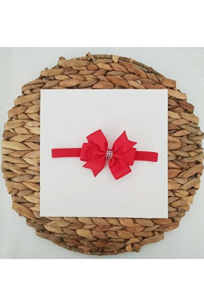 Atılgan Grp Red Stone Detailed Ribbon Baby and Kids Bandana - Handmade