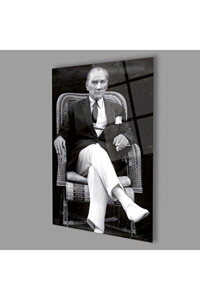 Genel Markalar Atatürk Baskılı Cam Tablo 4mm Dayanıklı Temperli Cam..