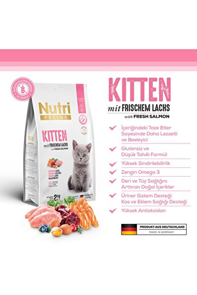Nutri Feline Kıtten (yavru Kediler Için Komple, Vitaminli Mama) 2 Kg