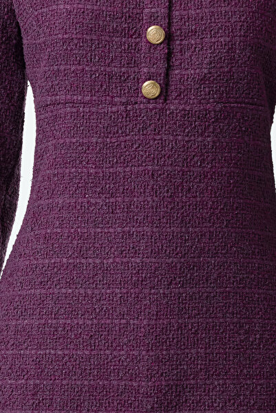 Trendyol Collection Green Tweed Woven Dress TWOAW23EL00938