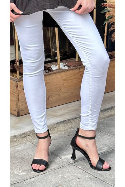 ayakuydur White Skinny Leg Women's Pants