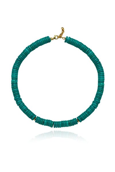 LİNYA JEWELLERY Bono Turkuaz Büyük Kolye