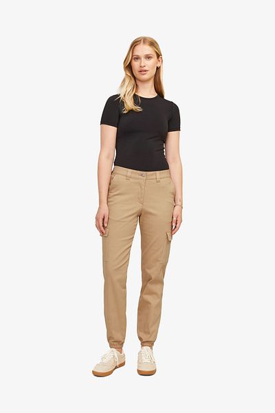 JJXX Jxkendal Beige Cargo Pants - Women, Cornstalk 12259034