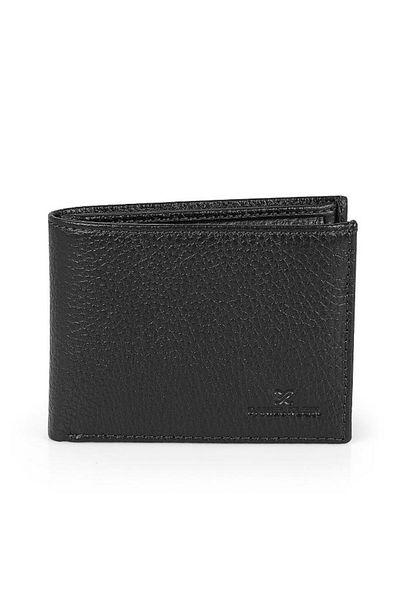 Daniel Klein Dkl0789-1 Men's Black Wallet & Card Holder Made of Real Leather