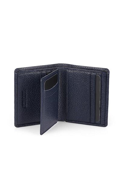 Daniel Klein Dkl0706-2 Men's Navy Blue Wallet & Card Holder Made of Real Leather