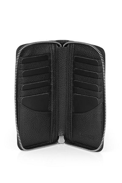 Daniel Klein Dkl3016-1 Large Volume Zippered Black Women's Wallet & Card Holder in Purse Form