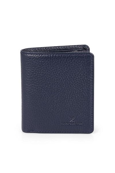 Daniel Klein Dkl0706-2 Men's Navy Blue Wallet & Card Holder Made of Real Leather