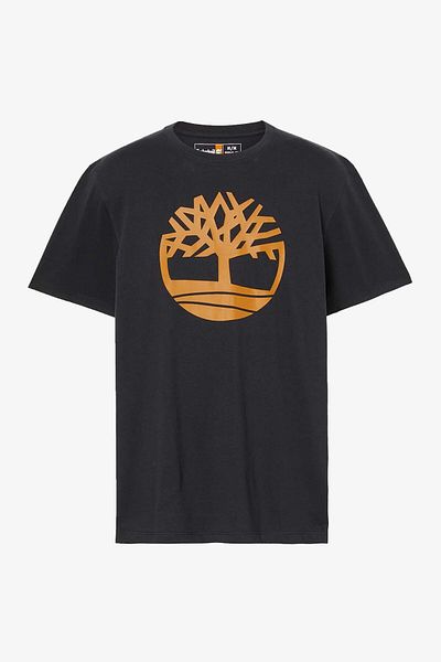Timberland Pánské černé tričko – stromové logo, krátký rukáv, Tb0A2C2Rp561