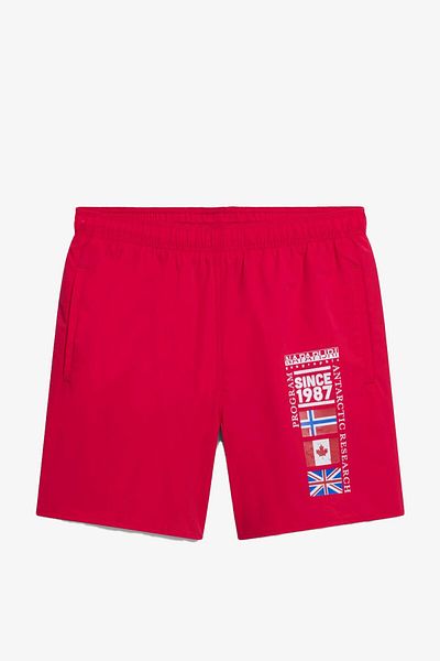 Napapijri Men's Red Swim Shorts - V-Fake Np0A4Honr251
