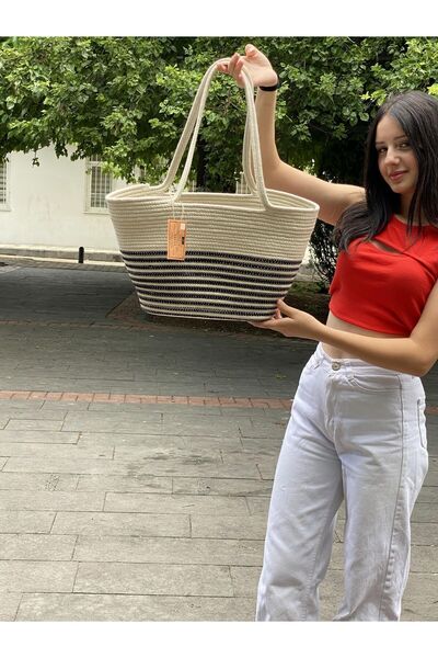JÜTEX HOME τσάντα χειρός με ψάθινη εμφάνιση από γιούτα τσάντα ώμου τσάντα παρ...