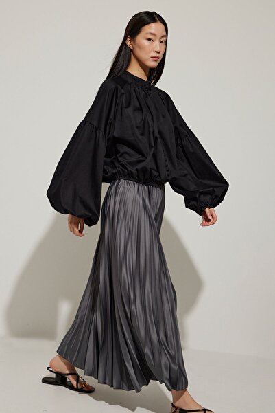 Hooopstore PILLOSELEY SATINSKA SUKNJA - ANTRACIT