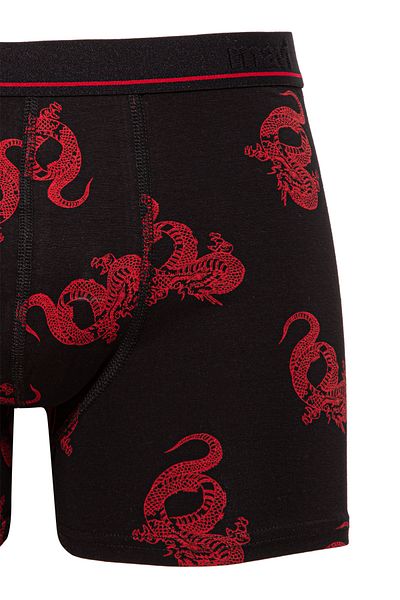 Mavi Schwarze Boxershorts mit Drachenmuster 0910084-900