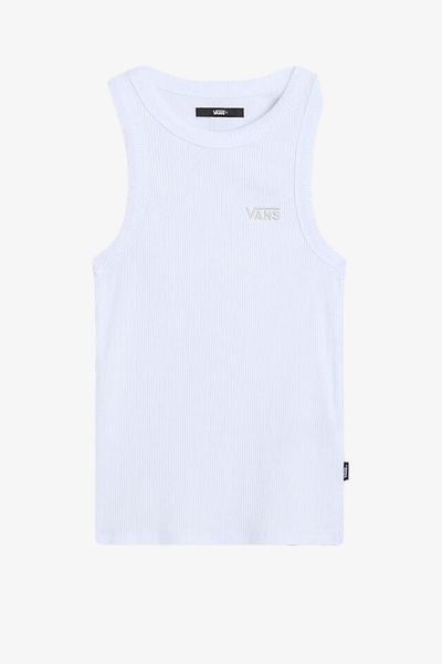 Vans Ribbing Tank-B Women's White Tank Top Vn00050Xwht1