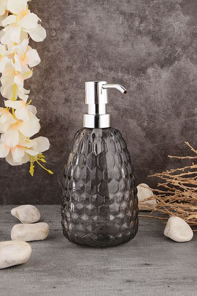 ANGDESİGN Angdesign Drop Glass Liquid Soap Dispenser - Smoked