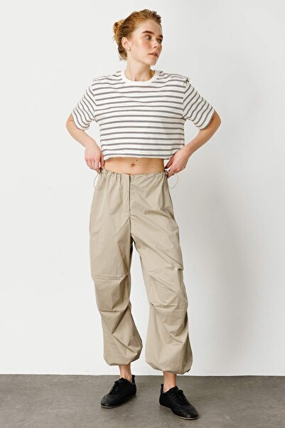 Hooopstore STOPER Detailed CARGO PANTS - MINK