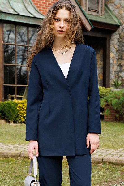 Hooopstore BLAZER ΜΠΟΥΚΑΛΑΡΙ ΜΕ ΑΞΕΣΟΥΑΡ ΠΕΤΣΕΤΑ - ΣΚΟΥΡΟ ΜΠΛΕ