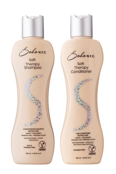 Soho N.Y.C. Soft Therapy 160ML - Ashiri Repair Shampoo and Cream Set for Damaged Hair
