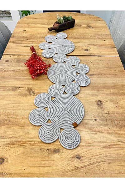 JÜTEX HOME 30x100 CM Bohemian Style Daisy Model Runner - Față de masă decorat...