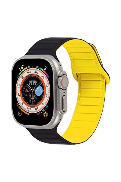 Shinytech Apple Watch Ultra Manyetik Silikon Kordon Se/3/4/5/6/7/8/9 38,40,41...