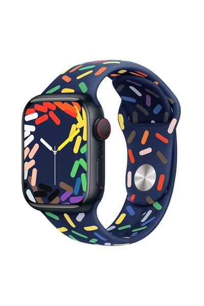 Shinytech Apple Watch Pride Edition Spor Kordon Se/3/4/5/6/7/8/9 38,40,41mm W...