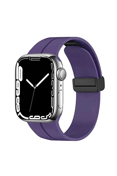 Shinytech Apple Watch Manyetik Klipsli Silikon Kordon Se/3/4/5/6/7/8/9 42,44,...