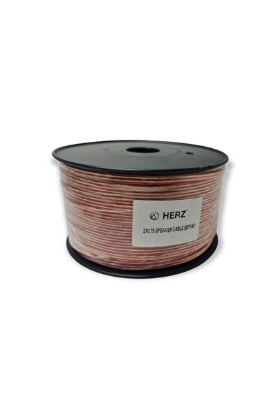 Herz 2x0.75mm Hoparlör Kablosu 100metre Şeffaf