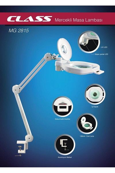 Class Mg-2815 مكبر سطح المكتب مع 81 مصباح LED 5x 20x مفتاح لمس