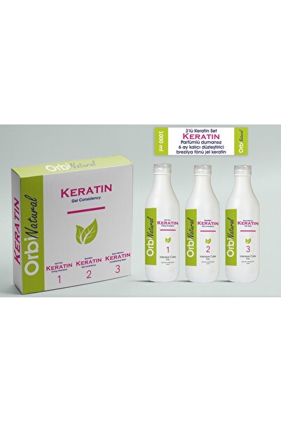 ORBIFRESH Orbi Fresh Natural 3’lü Brezilya Fönü Keratin Set Kokusuz Dumansız ...