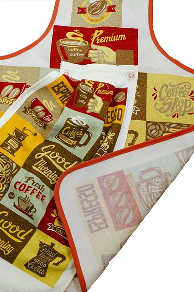LADYNİL Kitchen Apron And Kitchen Towel Set Waterproof