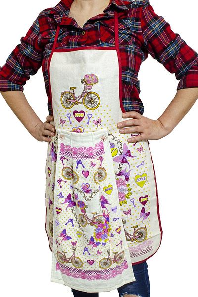 LADYNİL Kitchen Apron And Kitchen Towel Set Waterproof