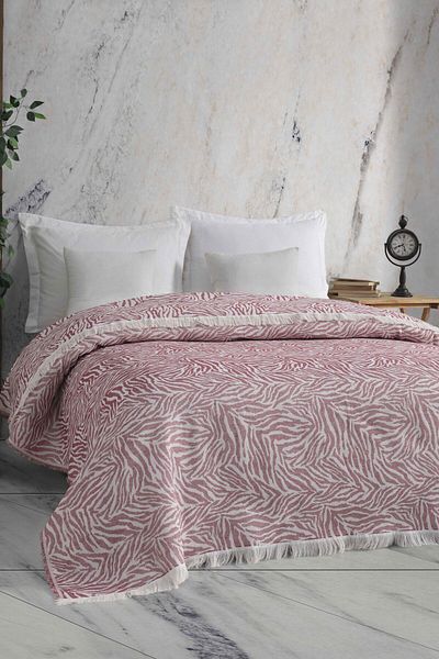 LADYNİL ZEBRA 210x240 DOUBLE BED COVER DAMSON