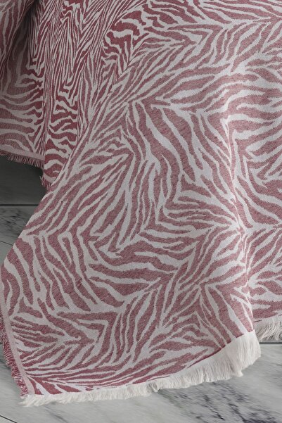 LADYNİL ZEBRA 210x240 ÇİFT KİŞİLİK YATAK ÖRTÜSÜ MÜRDÜM