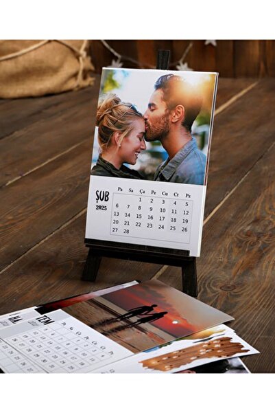 Tual FOTOĞRAFLI MASA TAKVİMİ 2026 MASA TAKVİMİ AHŞAP ŞOVALELİ