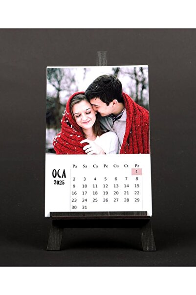 Tual FOTOĞRAFLI MASA TAKVİMİ 2026 MASA TAKVİMİ AHŞAP ŞOVALELİ