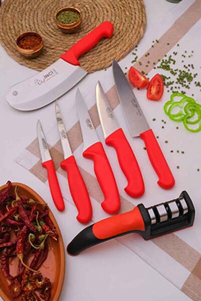 Cavit İnox Şef Mutfak Bıçak Seti 7 Parça Paslanmaz Çelik