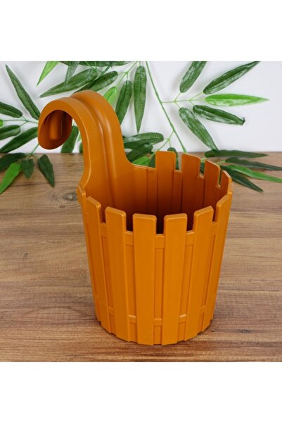 Coffee Moni Poliwork Akasya Tekli Askılı Balkon Saksı Kahverengi