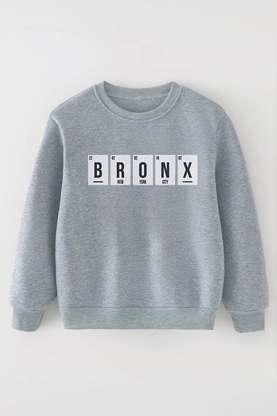MYADA Момчешки суичър с голям размер - с щампа Bronx New York, 11072