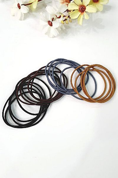 PETEK AKSESUAR 20 Pieces of Thin Rubber Buckle Brown