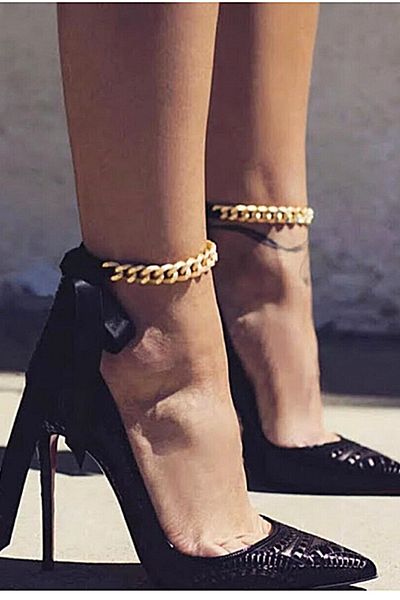 PETEK AKSESUAR Ribbon Chain Style Anklet