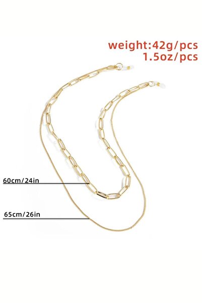 PETEK AKSESUAR Double Chain Glasses Chain
