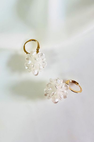 PETEK AKSESUAR Handmade Flower Design Earrings