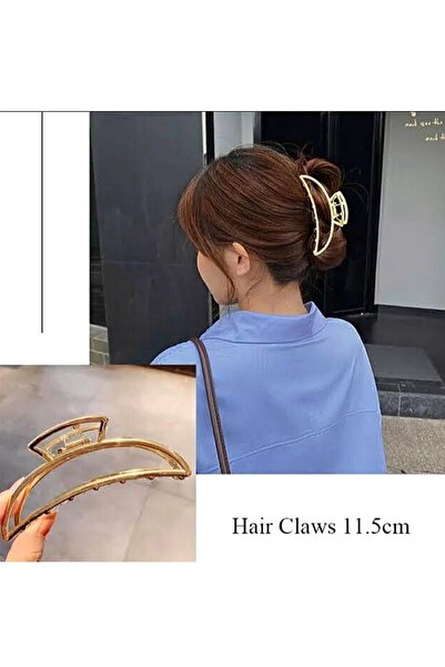 PETEK AKSESUAR Large Metal Latch Buckle Gold