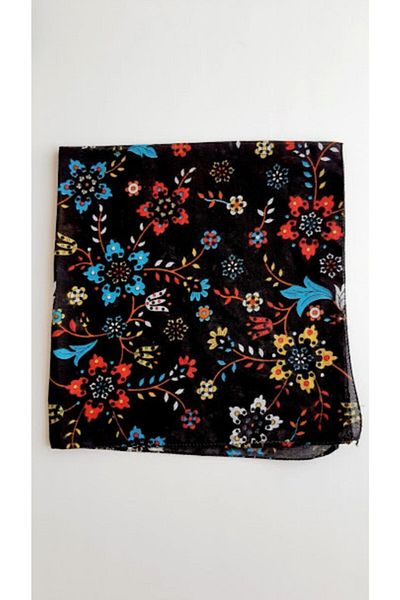 PETEK AKSESUAR Bandana cu model etnic negru