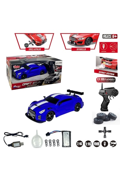 SAZE Hb-sc16a02 Kumandalı 4x4 Drift Araba Işıklı Ve Buharlı Nsn